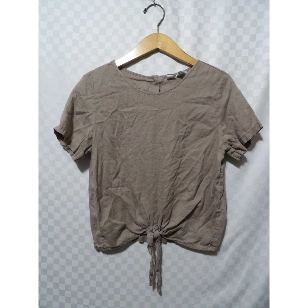 ARTISAN NY Linen Cropped Blouse | S - Picture 2 of 4